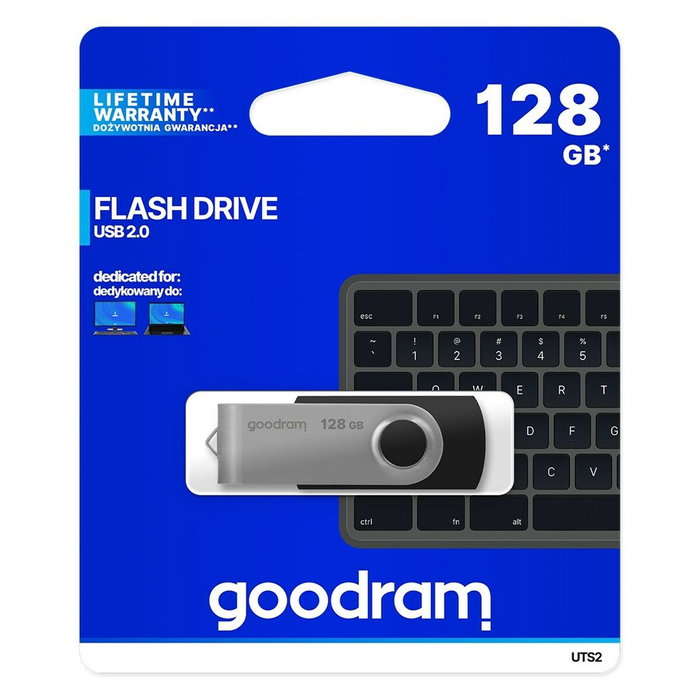 GOODRAM Pendrive UTS2 128GB USB 2.0 Negro GOODRAM Pendrive UTS2 128GB USB 2.0 Negro