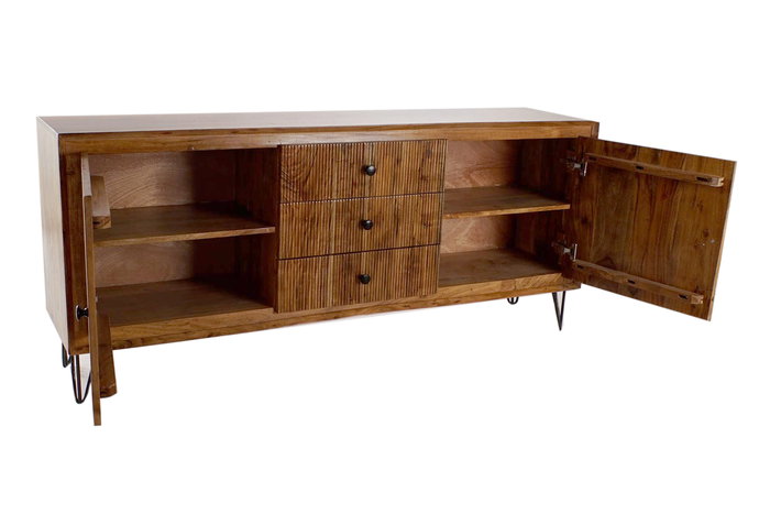 DKD Home Decor Buffet Colonial Marrón Negro 178 x 77 x 40 cm