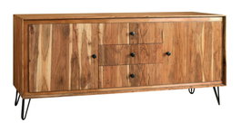 DKD Home Decor Buffet de Acacia Marrón ONDULADO ACACIA