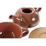 DKD Home Decor Tetera Boho Colección Calima 2023 Terracota Beige Dolomita Set 2 Piezas 750ml Apto Microondas y Lavavajillas 13 x 15 x 18 cm