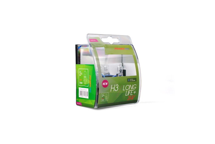Powertec Lámpara H3 24V 70W Long Life Duo MTECPTXLL3-DUO Bombilla Resistente a Vibraciones y Altas Temperaturas Powertec Lámpara H3 24V 70W Long Life Duo MTECPTXLL3-DUO Bombilla Resistente a Vibraciones y Altas Temperaturas