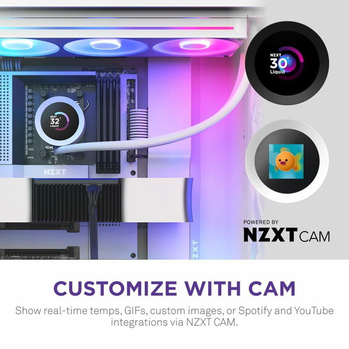 NZXT Kraken Plus 360 RGB Blanco