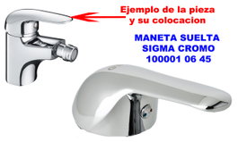 GENEBRE Repuesto de Maneta Suelta Sigma Cromo 100001 06 45