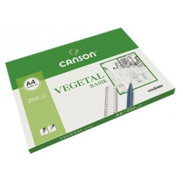 Canson Caja de Láminas Vegetal Basik 250 Hojas 90 gr 21x29,7 cm