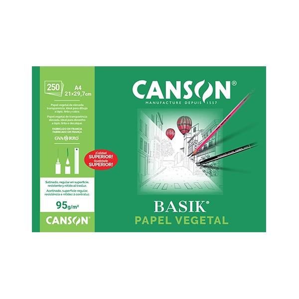 Canson Caja de Láminas Vegetal Basik 250 Hojas 90g A4 Canson Caja de Láminas Vegetal Basik 250 Hojas 90g A4