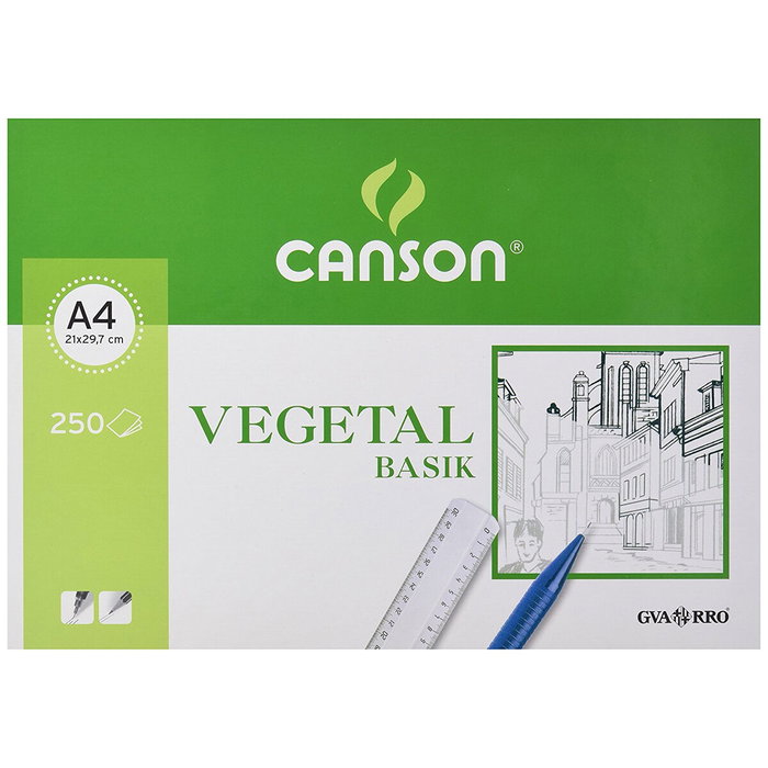 Canson Caja de Láminas Vegetal Basik 250 Hojas 90g A4 Canson Caja de Láminas Vegetal Basik 250 Hojas 90g A4