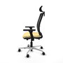 PIQUERAS Y CRESPO Silla de oficina Haches con mecanismo Sincro/Traslack Crema y Negro