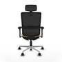 PIQUERAS Y CRESPO Silla de oficina Haches con mecanismo Sincro/Traslack Crema y Negro