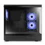 NOX Hummer Signal NXHUMMERSIGNALBK Caja Semitorre Midi Tower PC Negro con Cristal Templado Frameless, Zona ARGB Frontal, USB Tipo-C, Soporta GPU de 420mm
