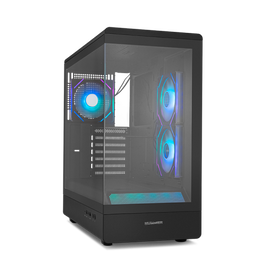 NOX Hummer NXHUMMERSIGNALBK Carcasa de Ordenador Midi Tower Negro con Panel de Cristal Templado y RGB