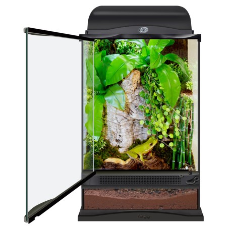 ZooMed Terrario Zoomed NT-40 40 Lts. 30x30x45 cm con Ventilación Frontal y Malla Superior de Acero Inoxidable