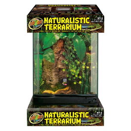 ZooMed Terrario Zoomed NT-40 40 Lts. 30x30x45 cm con Ventilación Frontal y Malla Superior de Acero Inoxidable