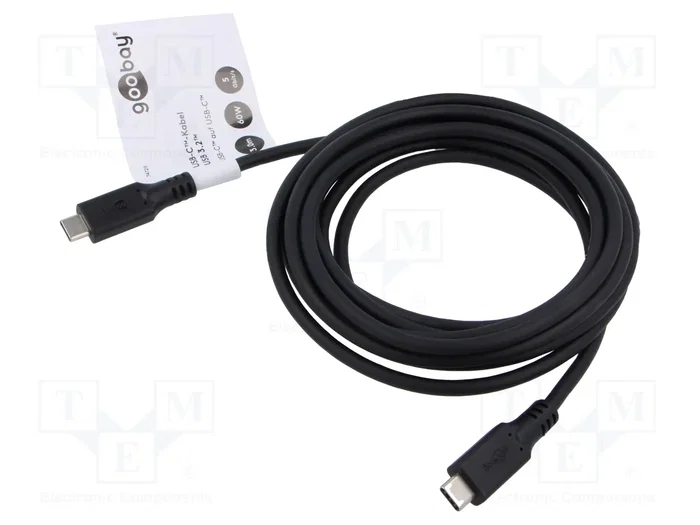 GOOBAY Cable USB 3.2 USB-C a USB-C 1m Negro GOOBAY Cable USB 3.2 USB-C a USB-C 1m Negro