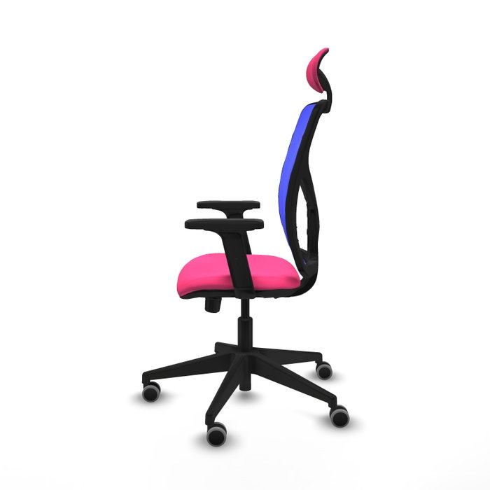 PIQUERAS Y CRESPO Silla de oficina Motilla Rosa y Azul