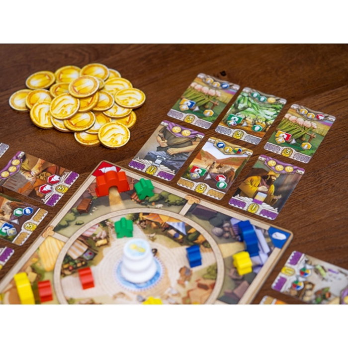 Juego de Mesa Lions of Lydia en Español, Edición Kickstarter con Expansiones, Eurogame de Bag Building y Gestión de Recursos para 2-4 Jugadores de Jonny Pac Cantin