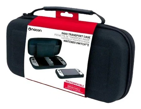Nacon NA028157 Funda Protectora Rígida Maleta de Transporte con Asa para Nintendo Switch y Nintendo Switch 2 - Negro