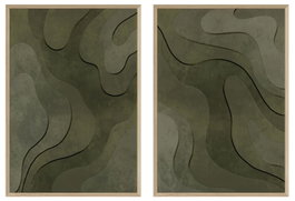 DKD Home Decor Cuadro MDF PS Abstracto 3D (Pack de 2)