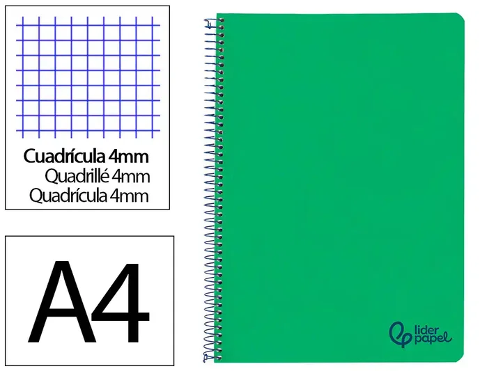 Liderpapel Cuaderno Espiral A4 Wonder Verde Oscuro 80 Hojas Liderpapel Cuaderno Espiral A4 Wonder Verde Oscuro 80 Hojas