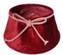 DKD Home Decor Base para Árbol de Navidad en Poliéster Rojo