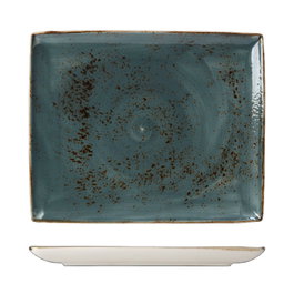 Steelite Vajilla Fuente Rectangular Craft Azul en Vitroporcelana, 33x27 cm (Set de 6)