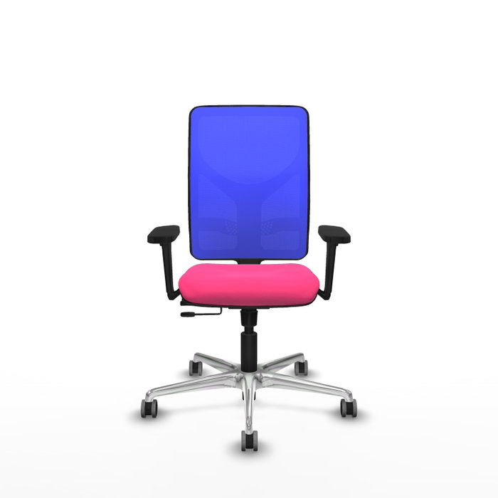 PIQUERAS Y CRESPO Silla de oficina Motilla Rosa y Azul con mecanismo Sincro/Traslack PIQUERAS Y CRESPO Silla de oficina Motilla Rosa y Azul con mecanismo Sincro/Traslack
