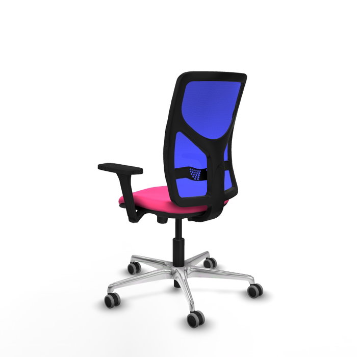 PIQUERAS Y CRESPO Silla de oficina Motilla Rosa y Azul con mecanismo Sincro/Traslack PIQUERAS Y CRESPO Silla de oficina Motilla Rosa y Azul con mecanismo Sincro/Traslack