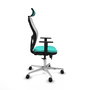 PIQUERAS Y CRESPO Silla de oficina Jorquera con Mecanismo Sincro/Traslack Turquesa y Blanco
