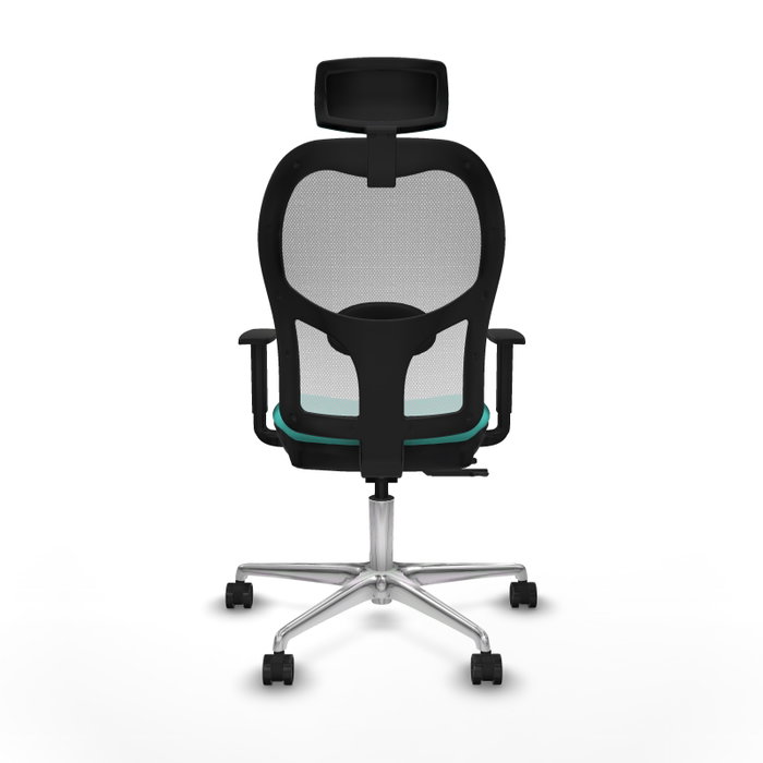 PIQUERAS Y CRESPO Silla de oficina Jorquera con Mecanismo Sincro/Traslack Turquesa y Blanco