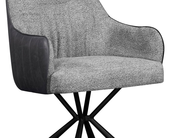 DKD Home Decor Silla de Poliéster y PU Gris DKD Home Decor Silla de Poliéster y PU Gris