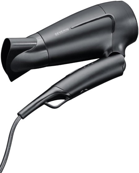 Severin HT 0159 Secador de pelo de viaje compacto, Negro