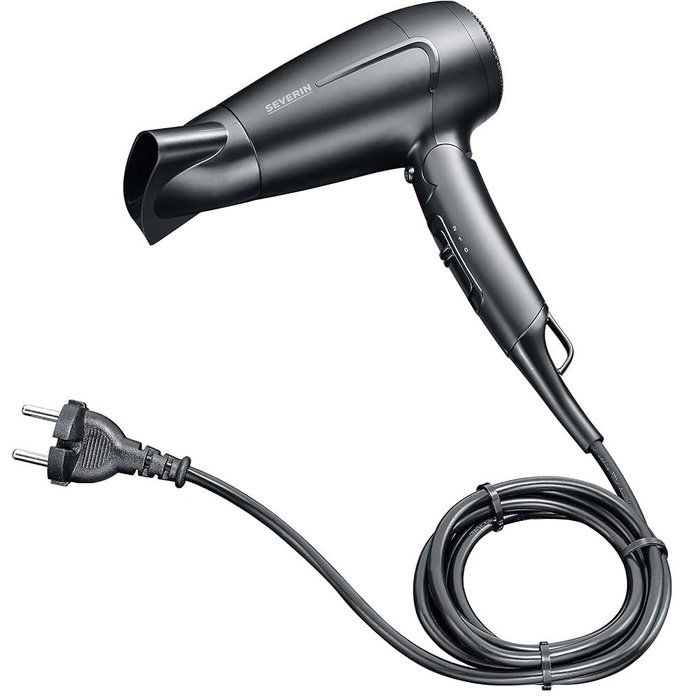 Severin HT 0159 Secador de pelo de viaje compacto, Negro
