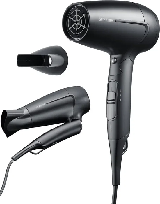 Severin HT 0159 Secador de pelo de viaje compacto, Negro