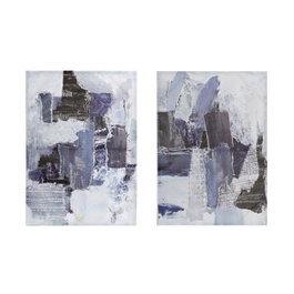 DKD Home Decor Cuadro Lienzo MDF 50x2,5x70 Abstracto (Surtido de 2 unidades)