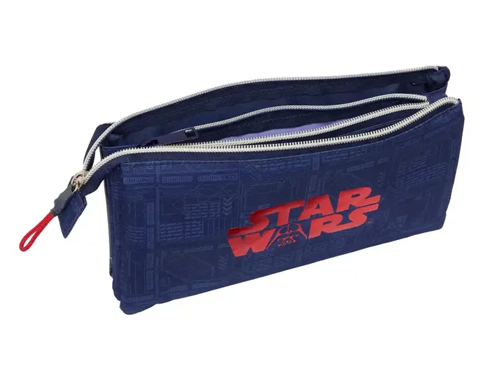 Safta Estuche Portatodo Triple con Cremalleras Colección Star Wars, 120 x 220 x 30 mm Safta Estuche Portatodo Triple con Cremalleras Colección Star Wars, 120 x 220 x 30 mm