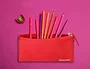 Liderpapel Estuche portatodo plano ancho rojo 200x100 mm