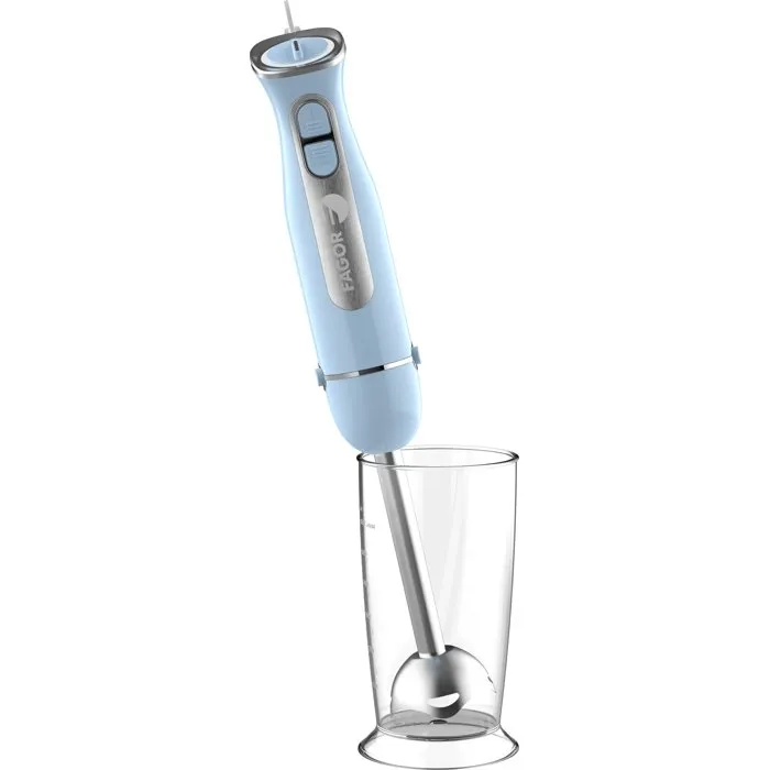 Fagor Batidora de Mano FAG3508510056878 - 1000W - 12 Velocidades + Turbo, Incluye Vaso Medidor, Bol para Picar y Varillas - Azul Fagor Batidora de Mano FAG3508510056878 - 1000W - 12 Velocidades + Turbo, Incluye Vaso Medidor, Bol para Picar y Varillas - Azul