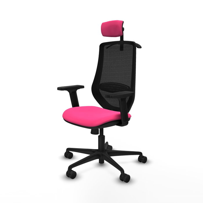 PIQUERAS Y CRESPO Silla de oficina Mardos con mecanismo Sincro, Rosa y Negro PIQUERAS Y CRESPO Silla de oficina Mardos con mecanismo Sincro, Rosa y Negro