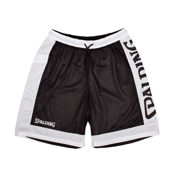 Pantalones Cortos de Baloncesto para Hombre Spalding Blanco Negro Reversible 41