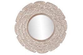 DKD Home Decor Espejo de Mango y Cristal 90x90 Blanco Decape