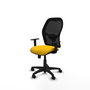 PIQUERAS Y CRESPO Silla de oficina Alocén, Amarillo y Negro, Mecanismo Sincro, Brazos 1D, Lumbar 1D, Ruedas 50mm