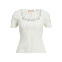 Camiseta de Manga Corta Mujer Jxsky Ss Jack & Jones Cloud Dancer Blanco Cálido
