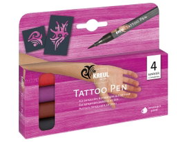 Kreul Set 4 rotuladores TATTOO Pen tribales