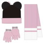 Cerdá Conjunto 3 Piezas Bufanda Minnie para Niños a Partir de 36 Meses, Color Rosa - 20x2x52 cm