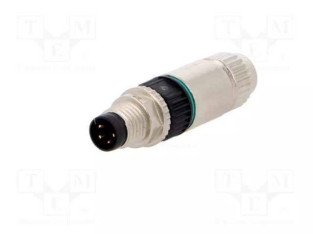 HARTING Conector M8 macho de 4 pines, recto, IP67, 32V