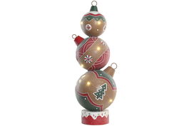 DKD Home Decor Figura Navidad Tradicional Multicolor Metal Led 90x30x33.5 cm