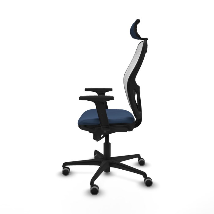 PIQUERAS Y CRESPO Silla de oficina Jorquera con mecanismo Sincro Azul marino y Blanco PIQUERAS Y CRESPO Silla de oficina Jorquera con mecanismo Sincro Azul marino y Blanco