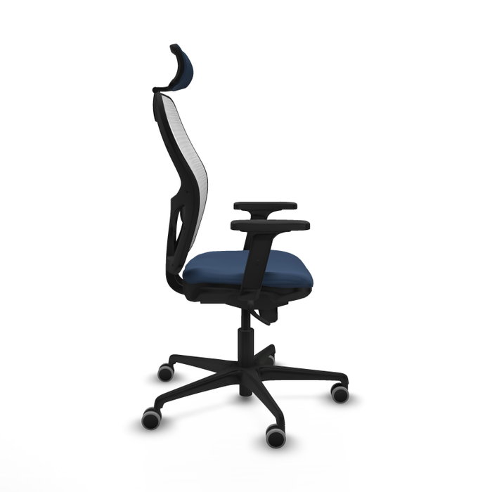 PIQUERAS Y CRESPO Silla de oficina Jorquera con mecanismo Sincro Azul marino y Blanco PIQUERAS Y CRESPO Silla de oficina Jorquera con mecanismo Sincro Azul marino y Blanco