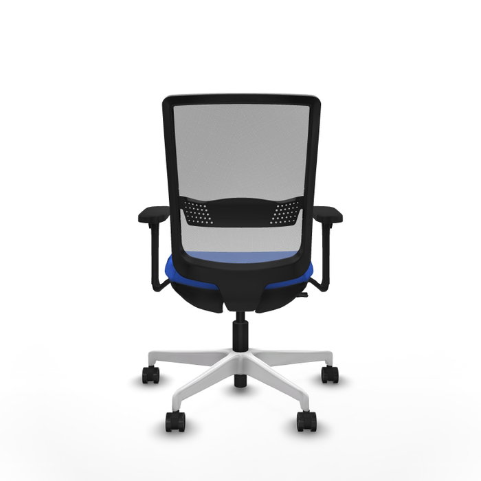 PIQUERAS Y CRESPO Silla de oficina Haches Azul con Malla Gris y Brazos 3D PIQUERAS Y CRESPO Silla de oficina Haches Azul con Malla Gris y Brazos 3D