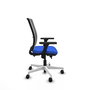 PIQUERAS Y CRESPO Silla de oficina Haches Azul con Malla Gris y Brazos 3D