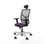 PIQUERAS Y CRESPO Silla de oficina Motilla con mecanismo Sincro, Morado y Gris